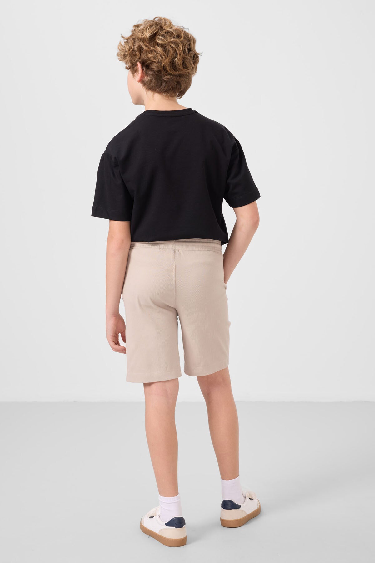 Black-Stone Cotton Oversize Fit Weaving Lightweight Flexible Chino Shorts Set - 11276