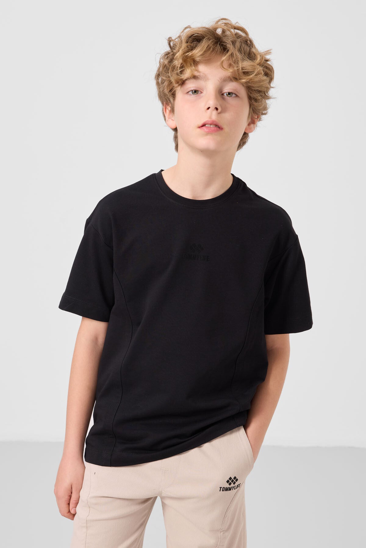 Black-Stone Cotton Oversize Fit Weaving Lightweight Flexible Chino Shorts Set - 11276