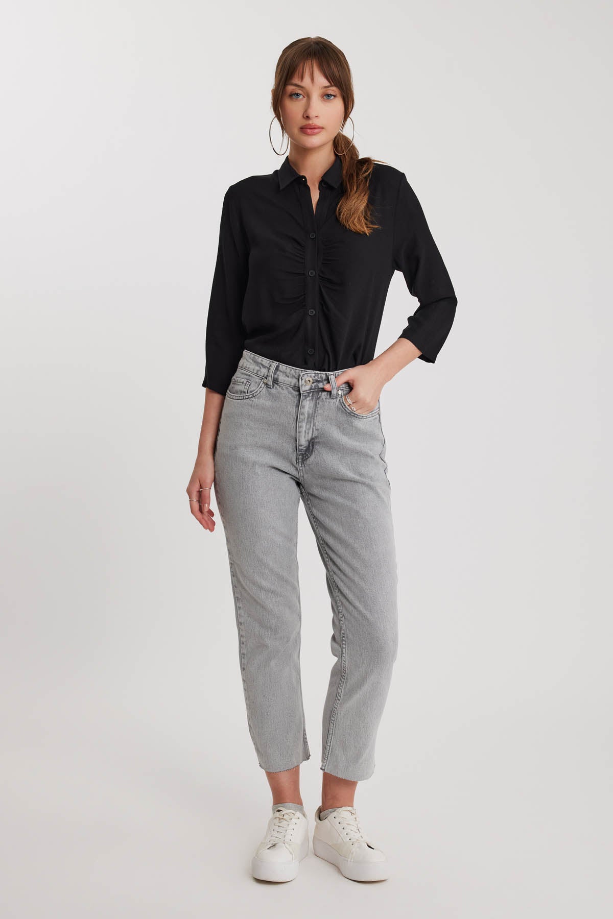 SLIM FIT CROP JEANS