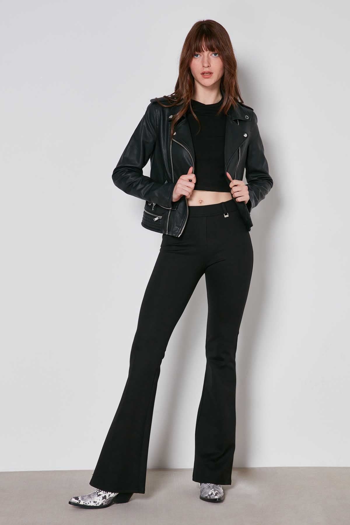 STRAIGHT FIT CROP TROUSERS