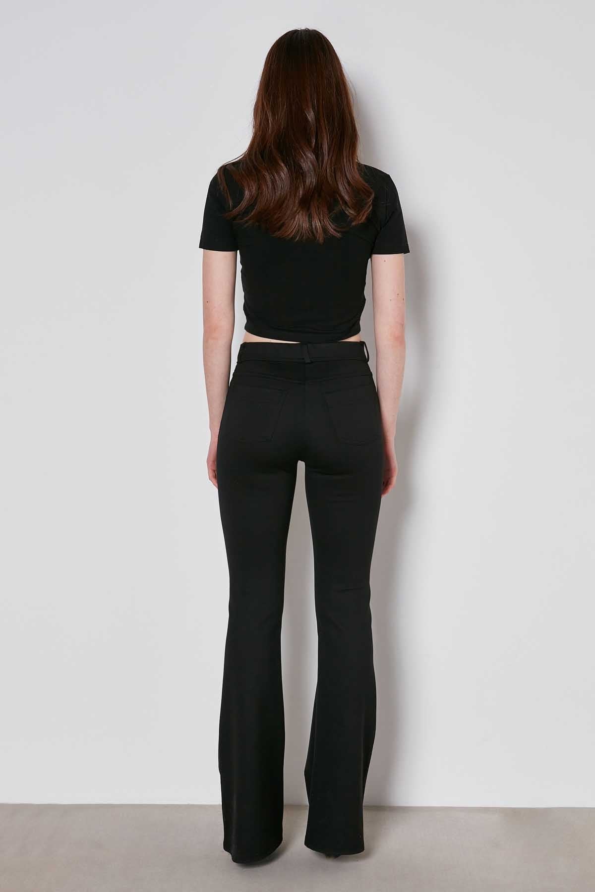STRAIGHT FIT CROP TROUSERS