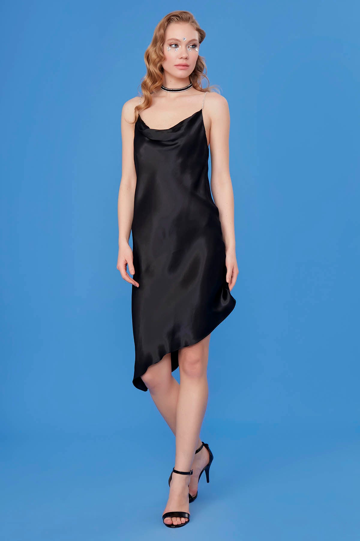 SLING SATIN DRESS