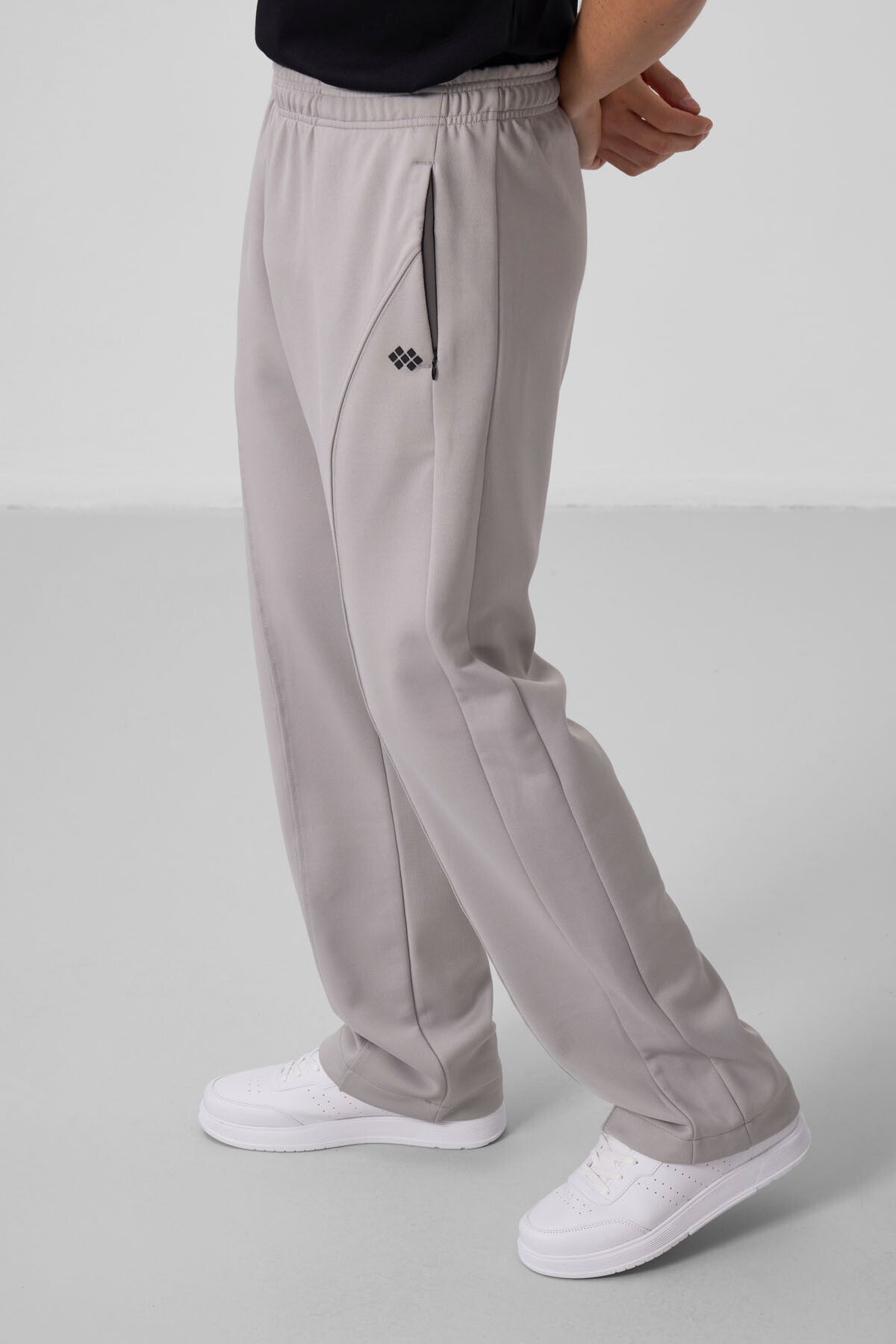 Stone Surface Textured Standard Fit Palazzo Men's Trousers - 82171