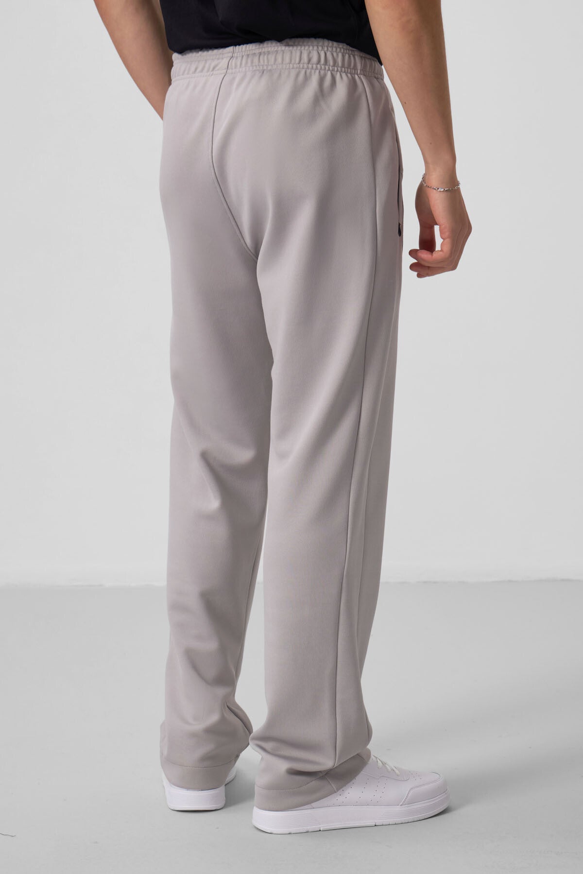 Stone Surface Textured Standard Fit Palazzo Men's Trousers - 82171
