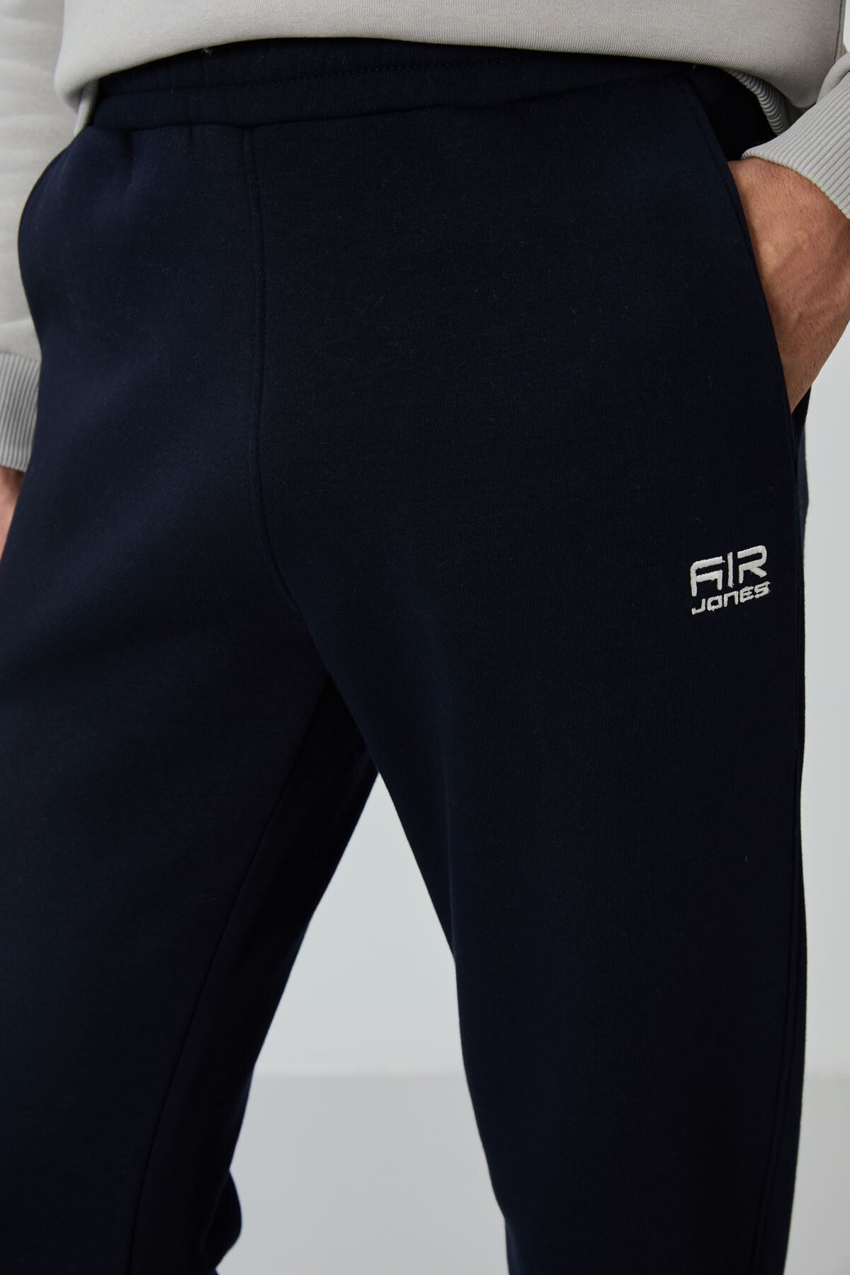 Andy Stone-Navy Blue Hooded Men's Tracksuit Set - 85190