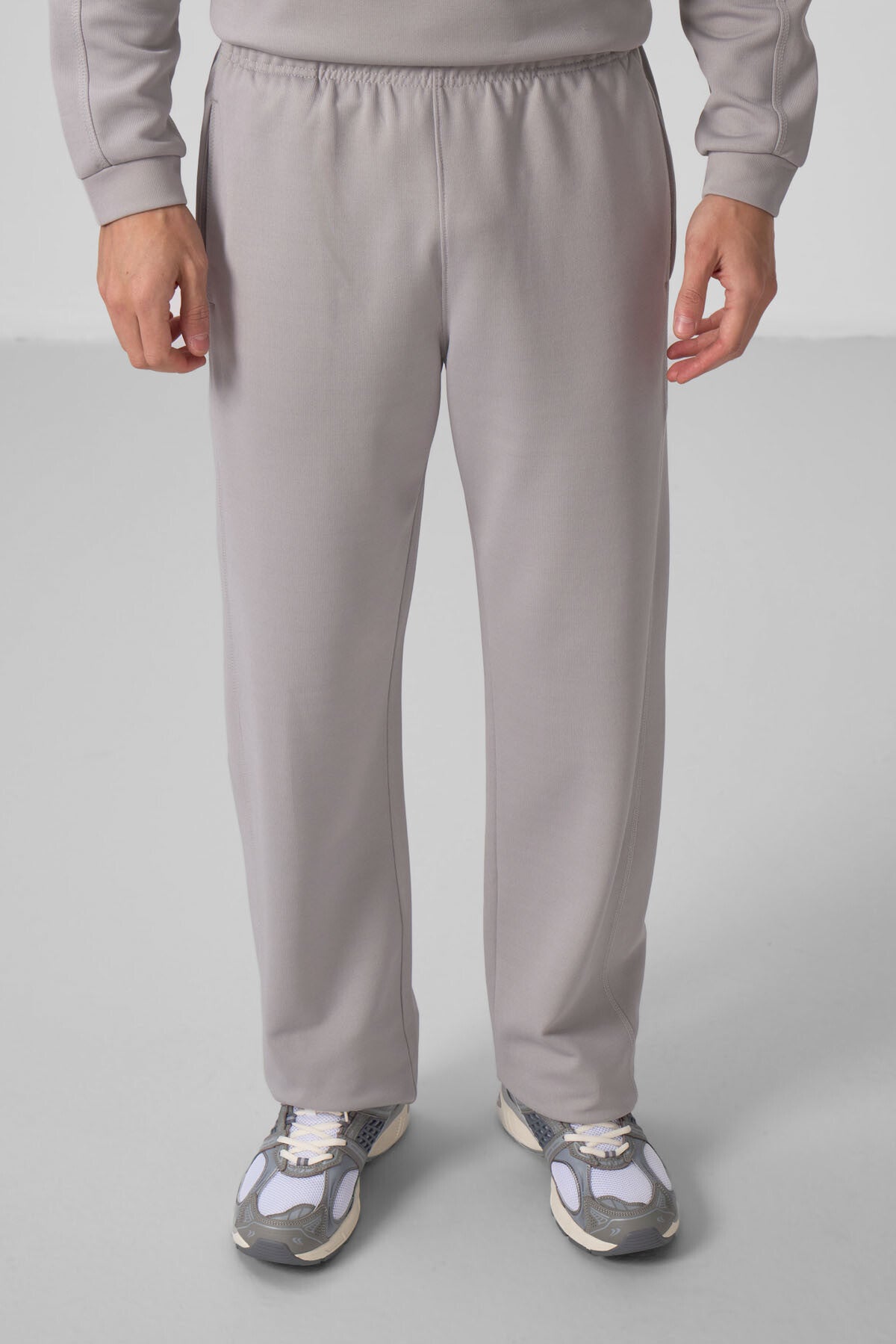 Textured Stone Surface Oversize Men's Tracksuit Set - 85275