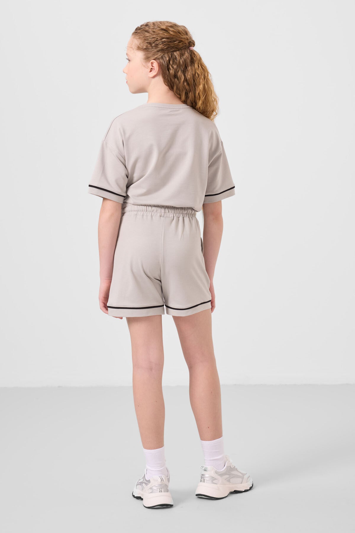 Stone cotton soft woven standard fit basic shorts set - 75183