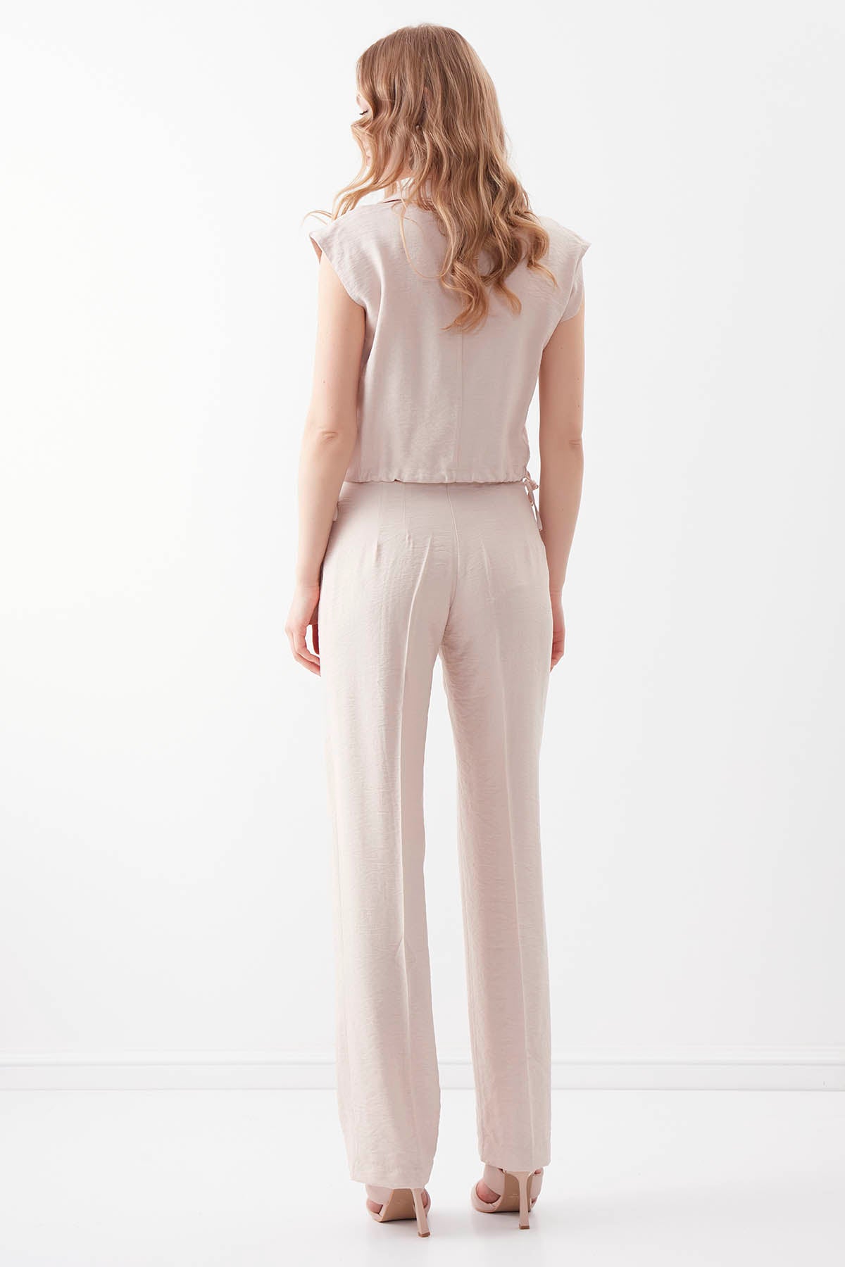 VISCOSE FLAXEN FRONT STITCH TROUSERS