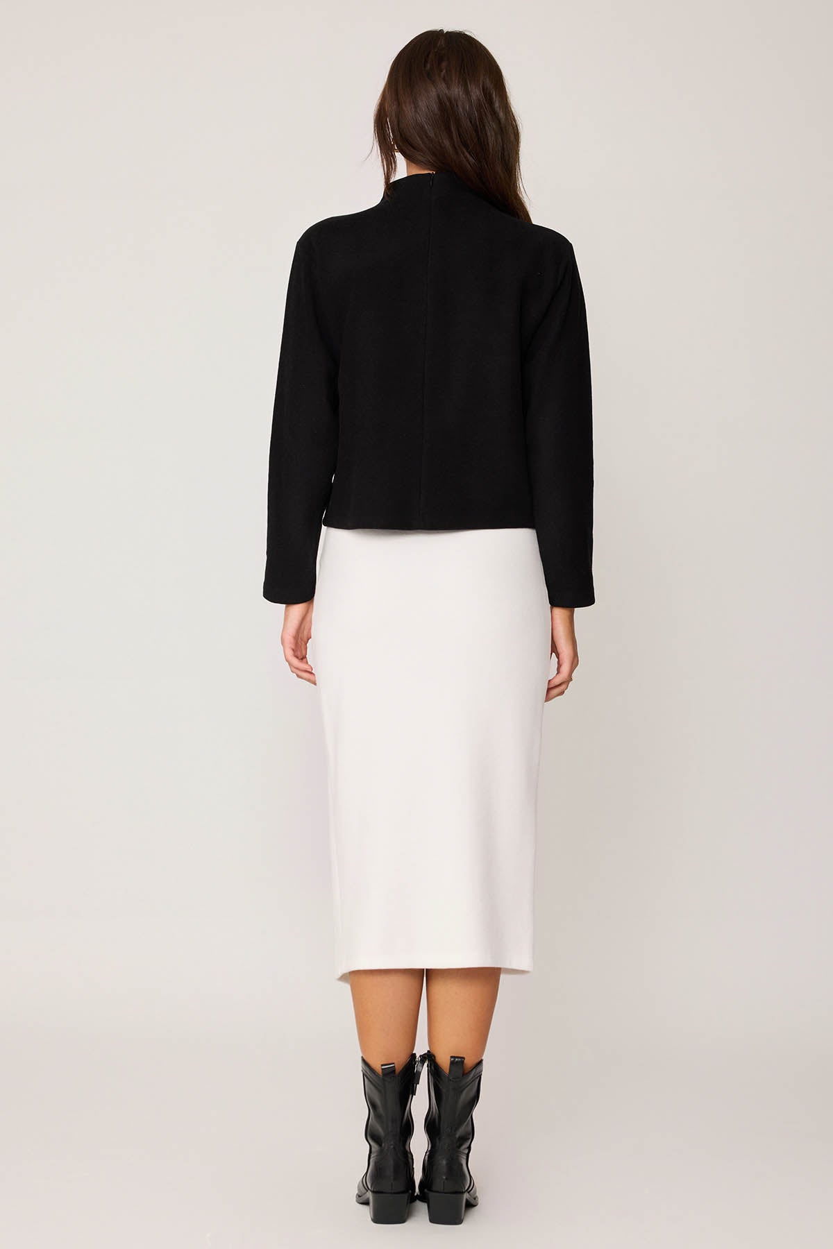 KNITTED SKIRT WITH ZIPPERS