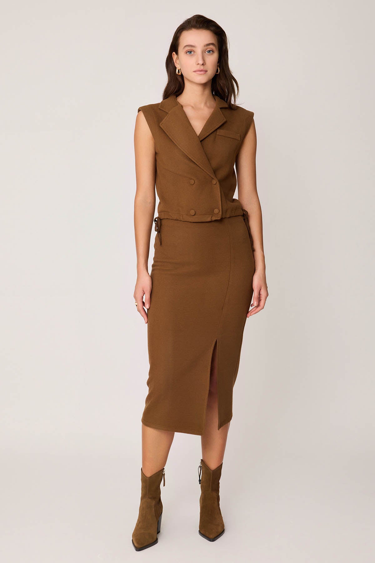 KNITTED SKIRT WITH ZIPPERS