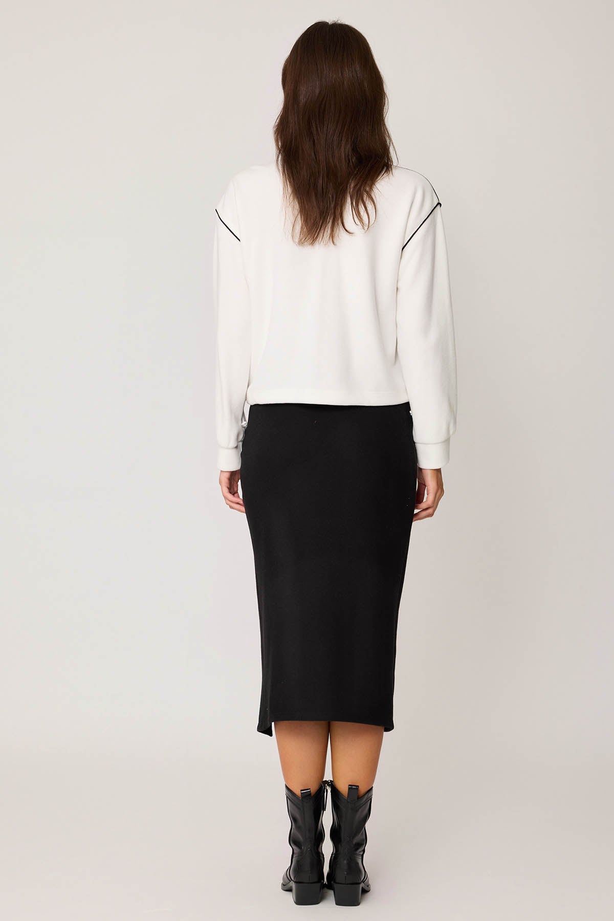KNITTED SKIRT WITH ZIPPERS