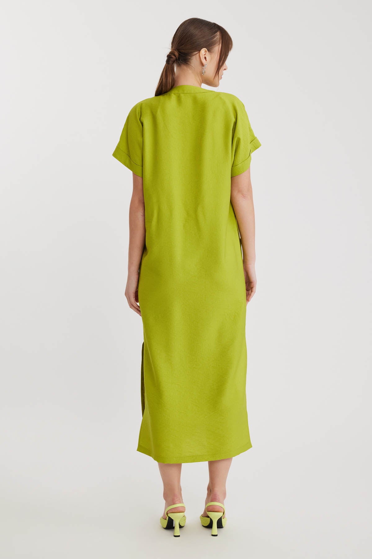 DOUBLE POCKET DRESS WITH SIDE SPLIT