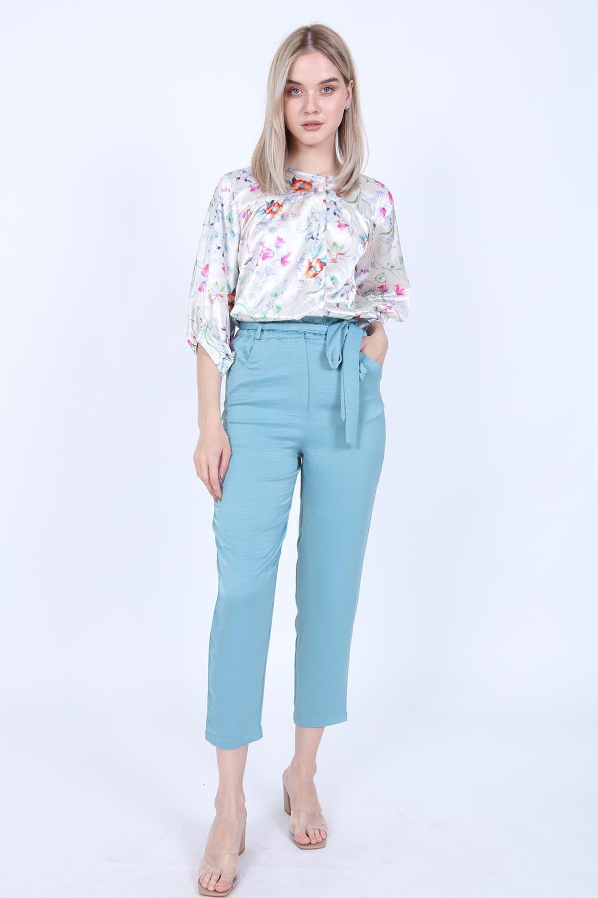 HIGH-WAIST JAGGED CROP TROUSERS