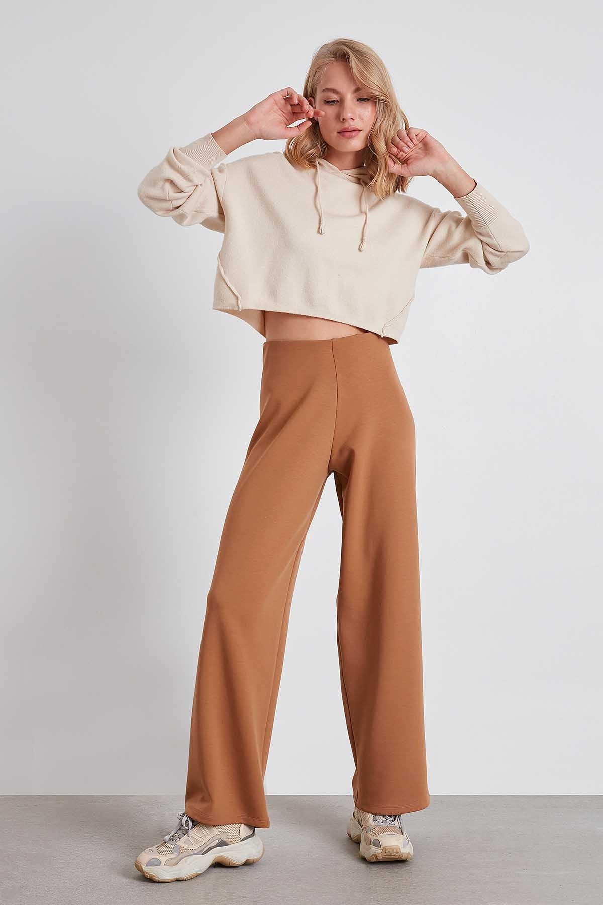 HIGH WAIST KNITTED TROUSERS