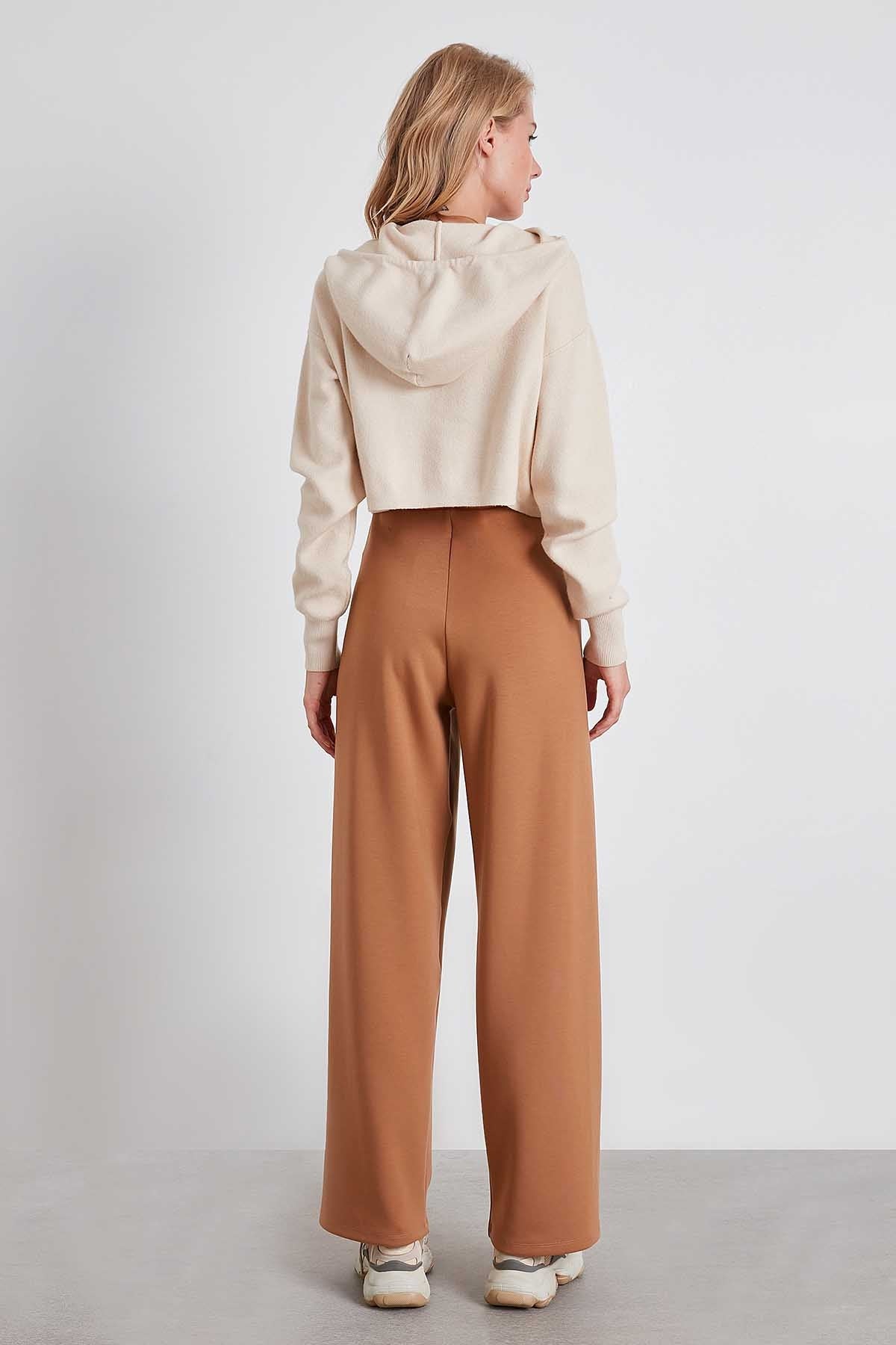 HIGH WAIST KNITTED TROUSERS