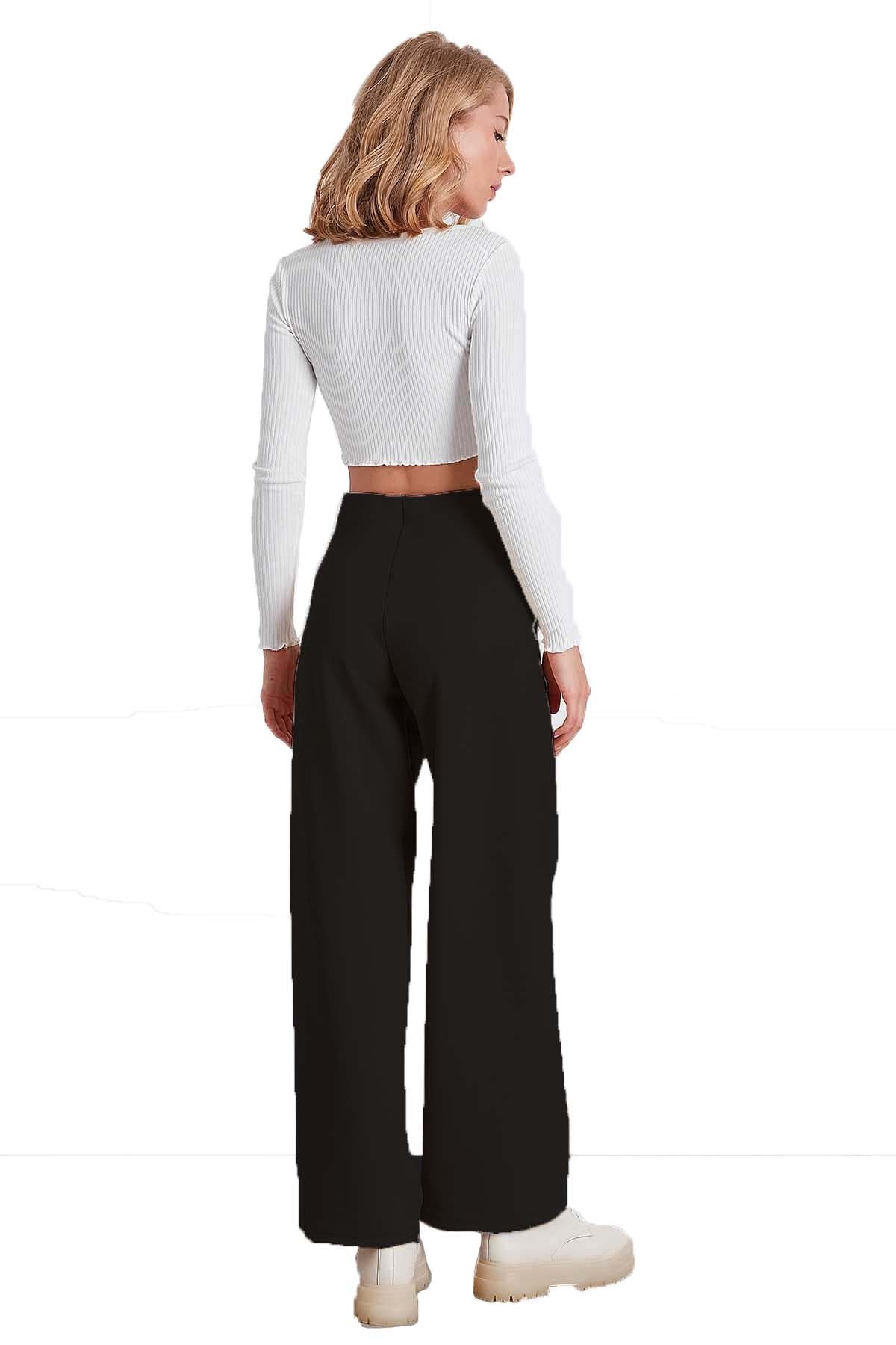 HIGH WAIST KNITTED TROUSERS