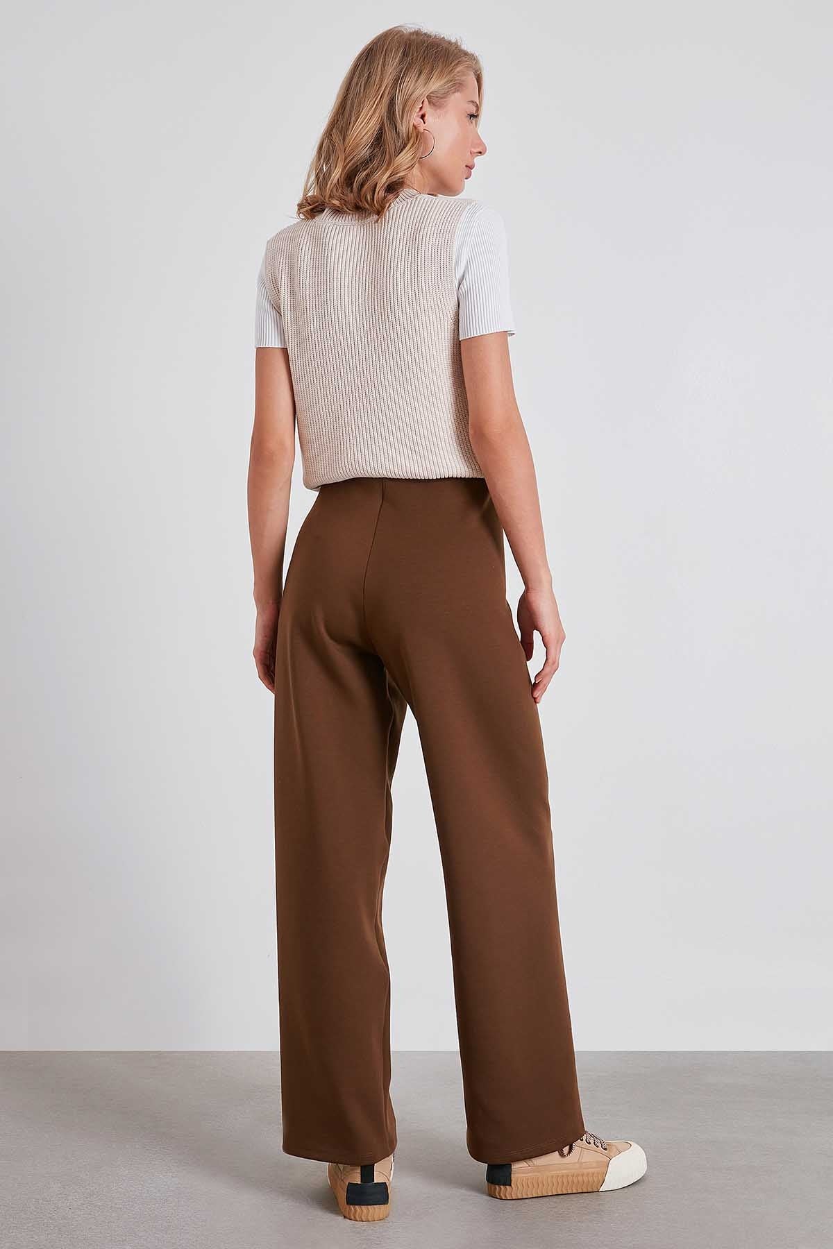 HIGH WAIST KNITTED TROUSERS