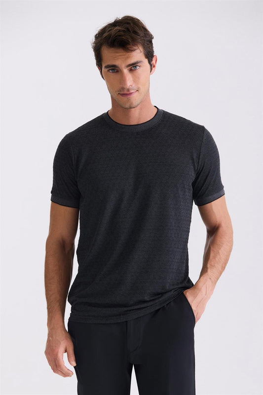Slim Fit Round Collar T Shirt