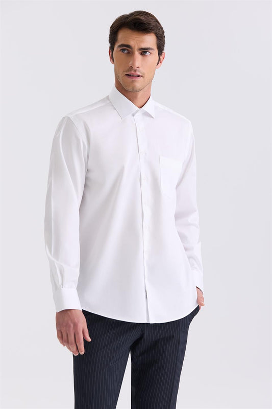 Classic White Fit 100% Cotton Shirt