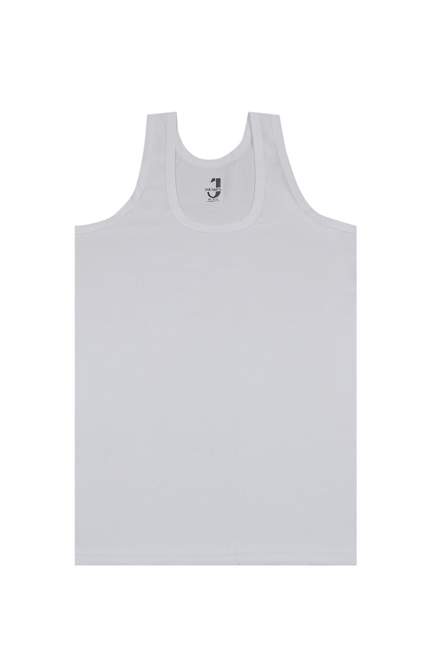 White Basic Flexible Fabric 100% Cotton Singlet