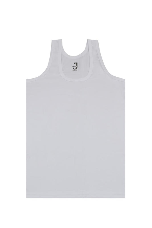 White Basic Flexible Fabric 100% Cotton Singlet