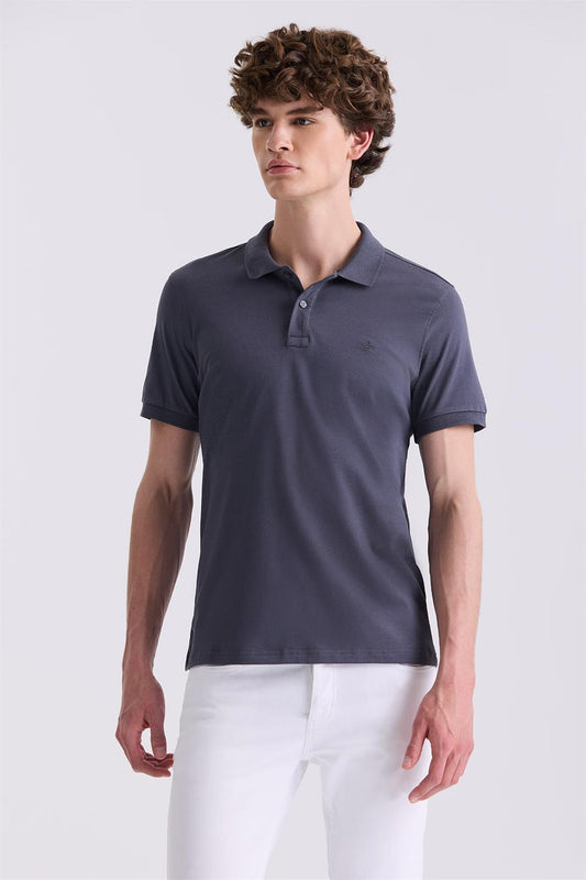 Slim Fit Polo Collar T Shirt