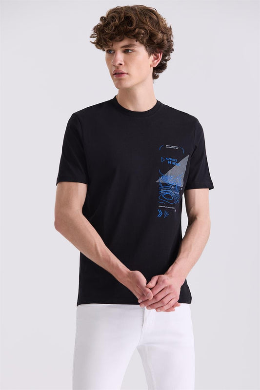 Slim Fit Round Collar T Shirt
