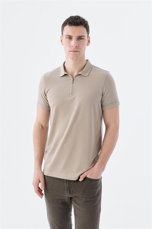Slim Fit Polo Collar T Shirt