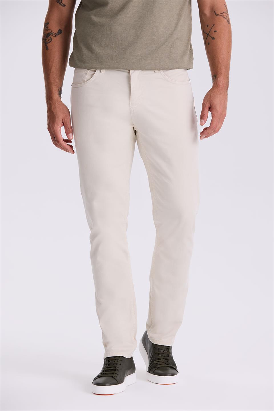 Stone Comfort Fit Canvas Sports Trousers
