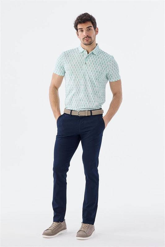 Navy Extra Slim Fit Sports Trousers With Side Pockets
