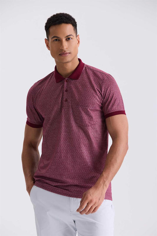 Maroon Classic Fit Polo Collar T Shirt