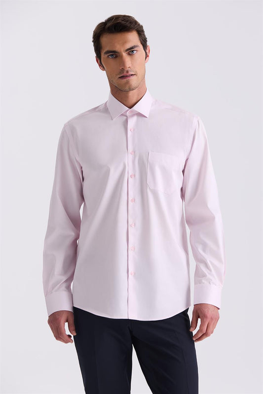 Pink Classic Fit 100% Cotton Shirt
