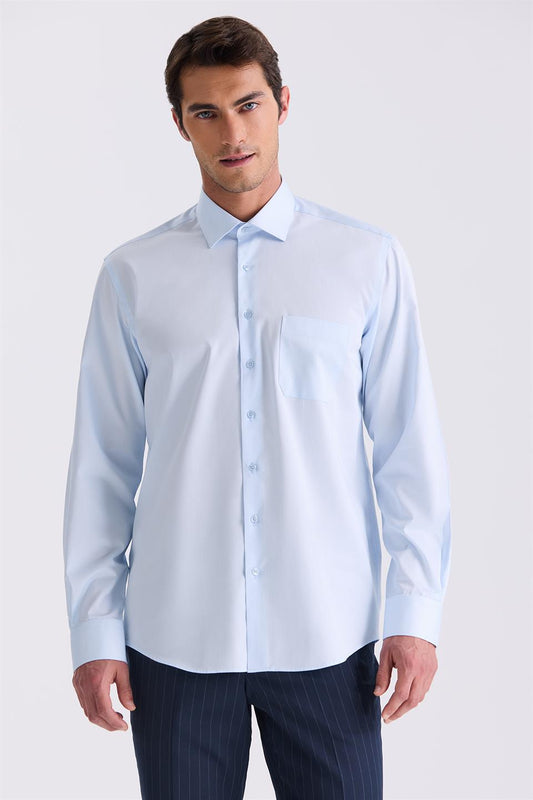 Blue Fit Classic 100% Cotton Shirt.