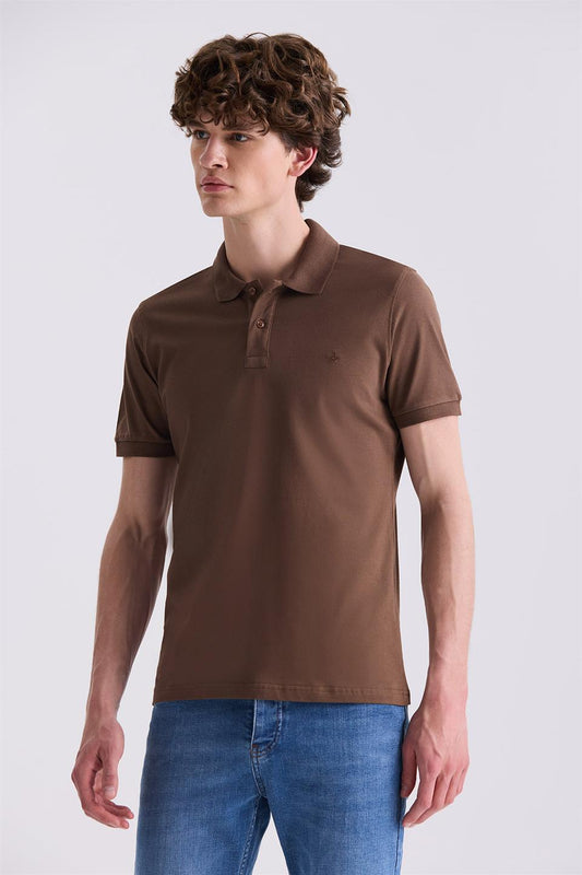Slim Fit Polo Collar T Shirt