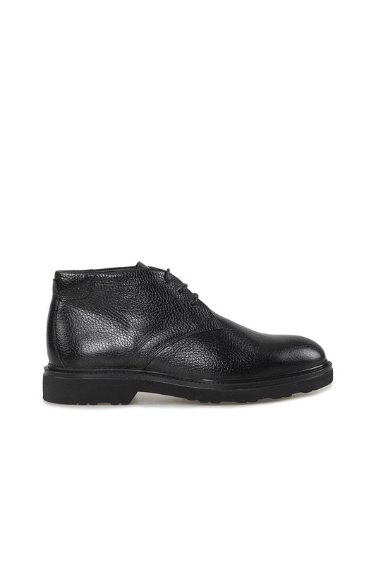 Black 100% Leather Laced Bot