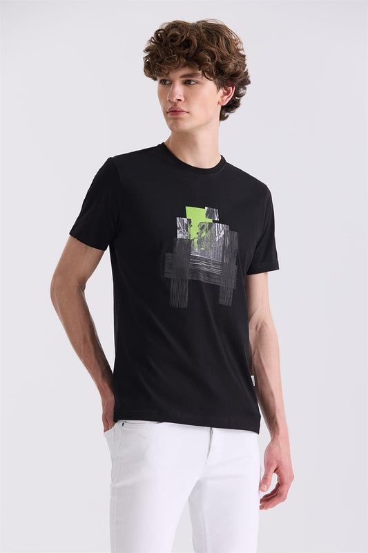 Slim Fit Round Collar T Shirt