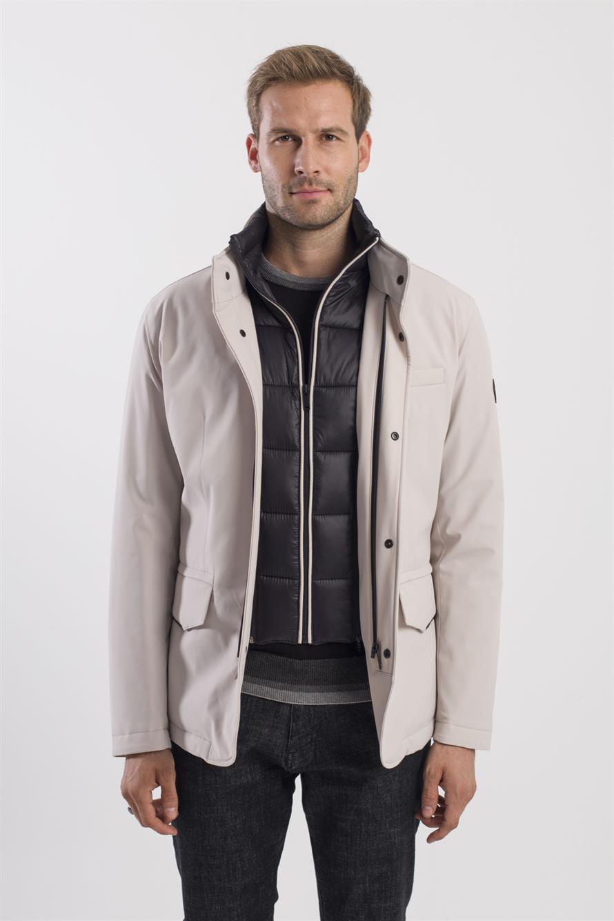 Stone Comfort Fit Concealed Hooded Jacket