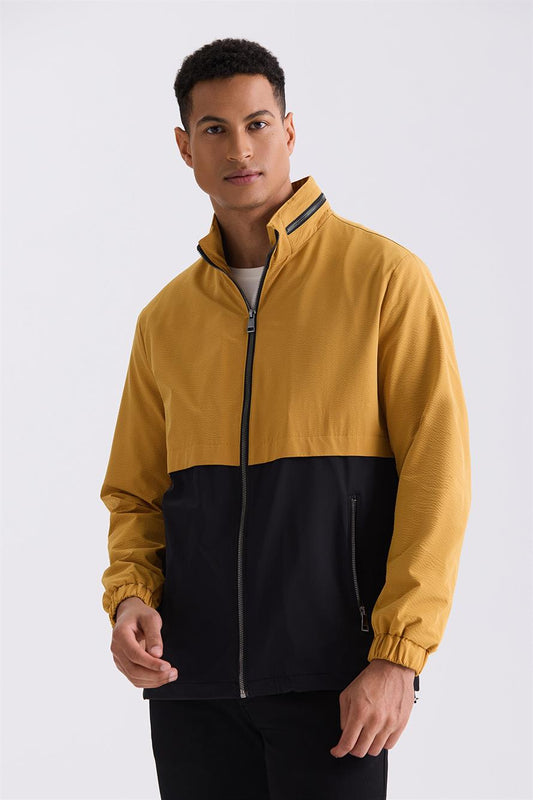 Yellow Comfort Fit Judge Collar Is A Seasonal Jacket.