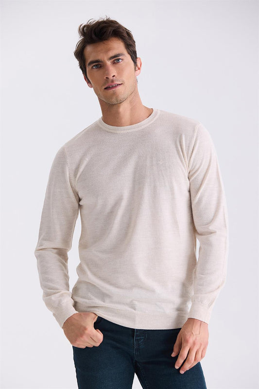 Regular Fit Round Collar Knitted Sweater