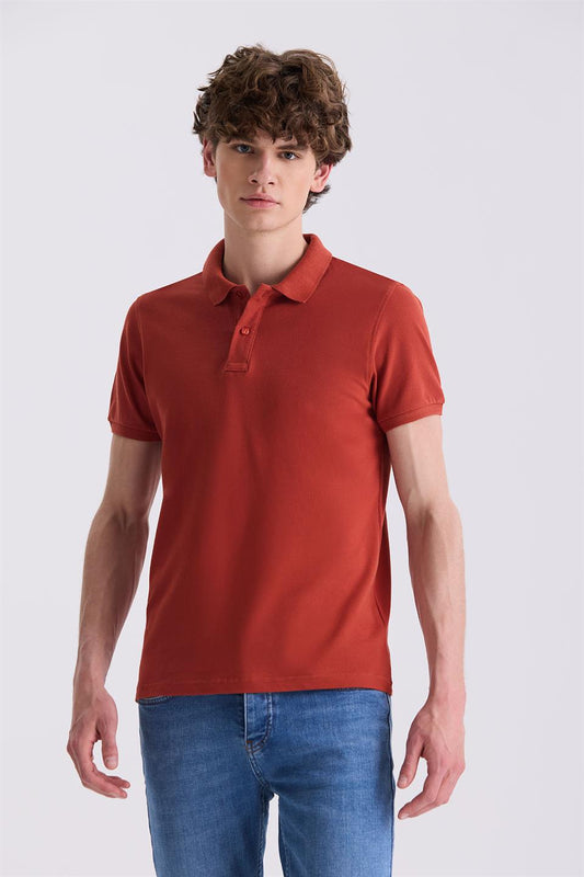 Slim Fit Polo Collar T Shirt