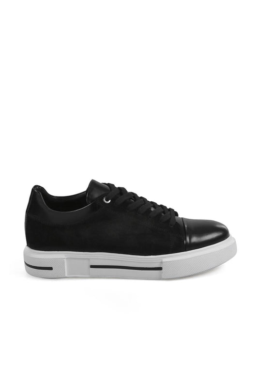 Black 100% Leather With Pool Sole Sneaker