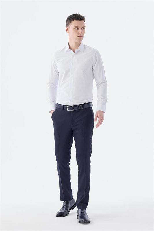 Navy Comfort Fit Side Pocket Trousers