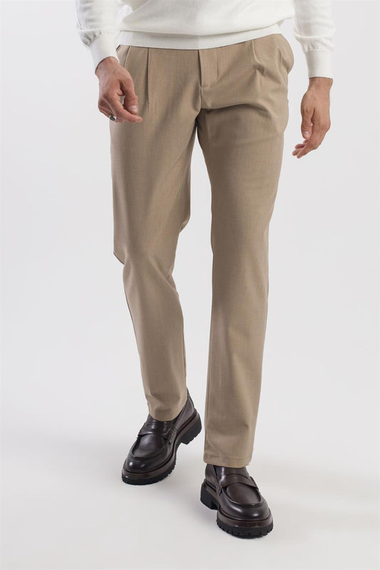 Mink Comfort Fit Double Pocket Covered Pile Side Pocket Trousers