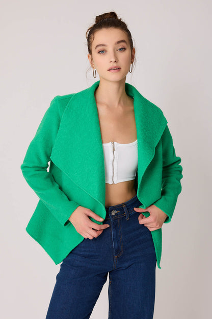 ASYMMETRIC JACKET WITH BUCKLE BINDING