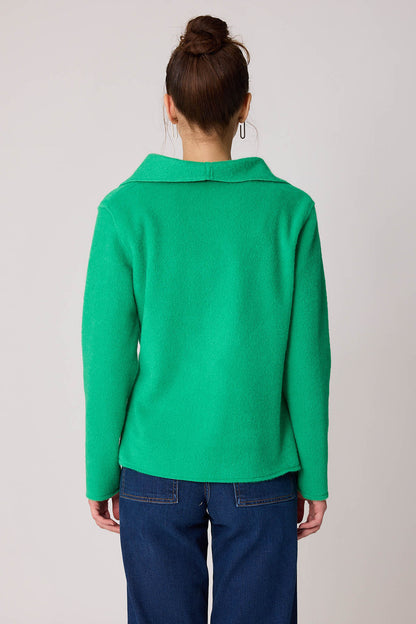 ASYMMETRIC JACKET WITH BUCKLE BINDING