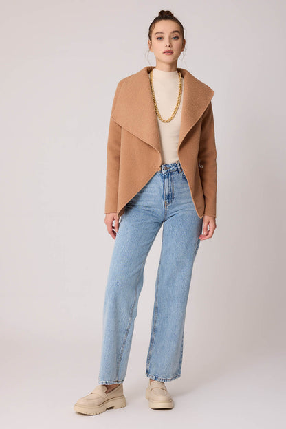 ASYMMETRIC JACKET WITH BUCKLE BINDING
