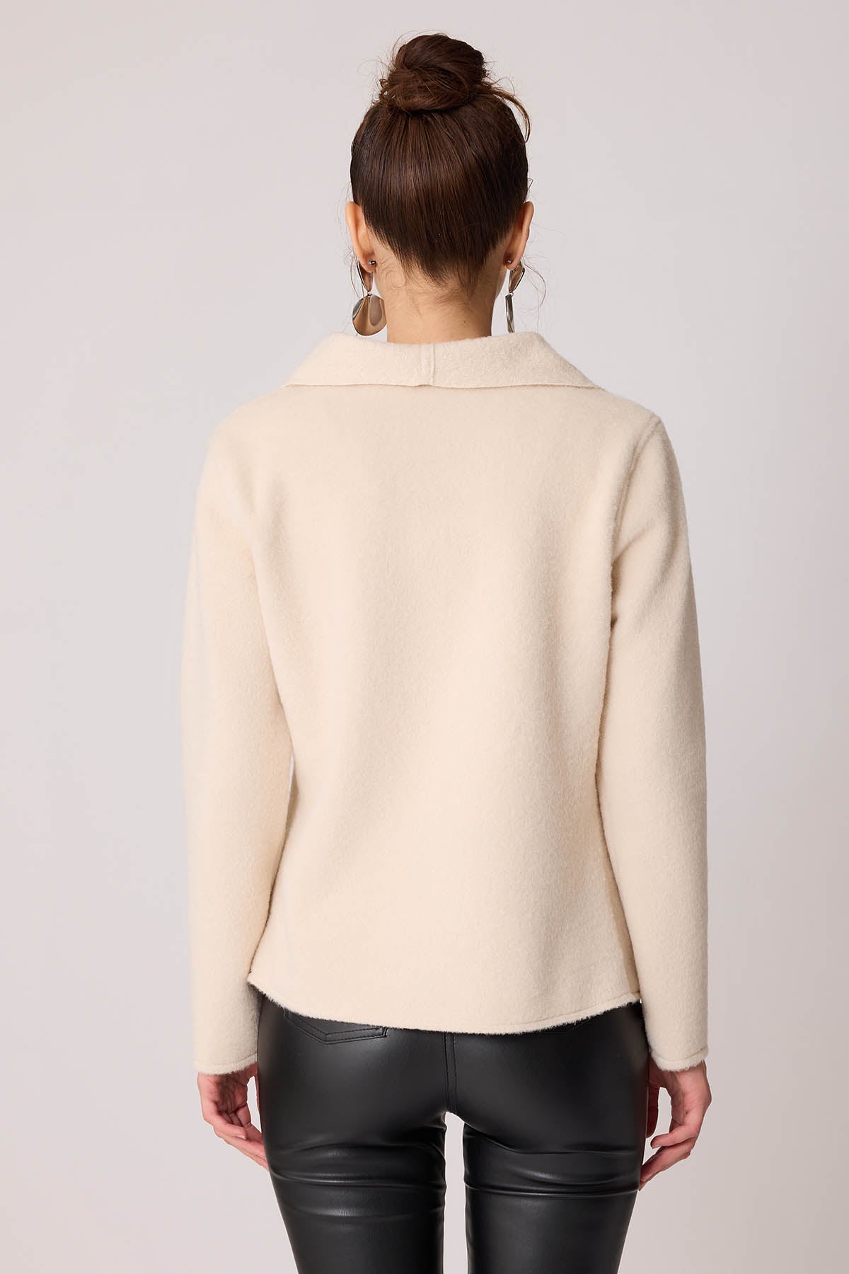 ASYMMETRIC JACKET WITH BUCKLE BINDING
