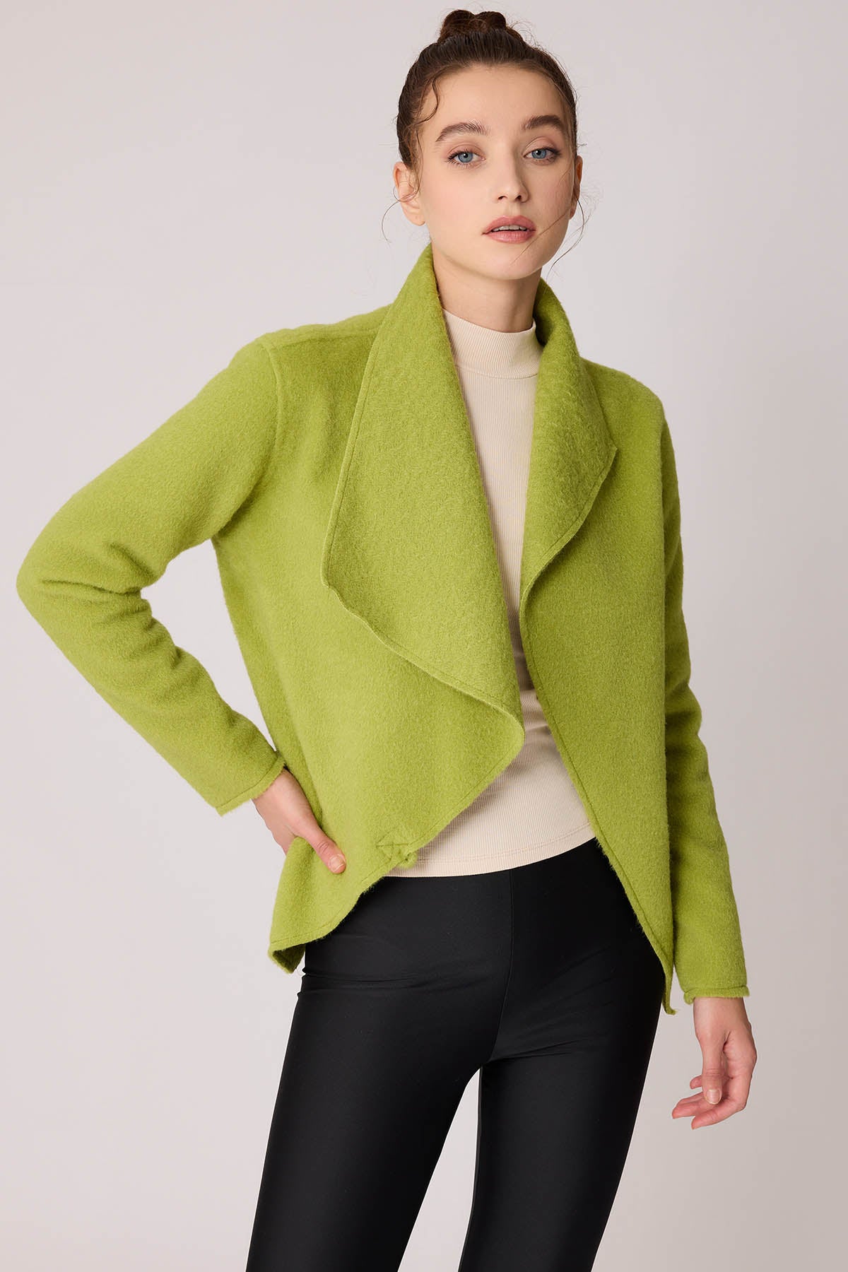 ASYMMETRIC JACKET WITH BUCKLE BINDING