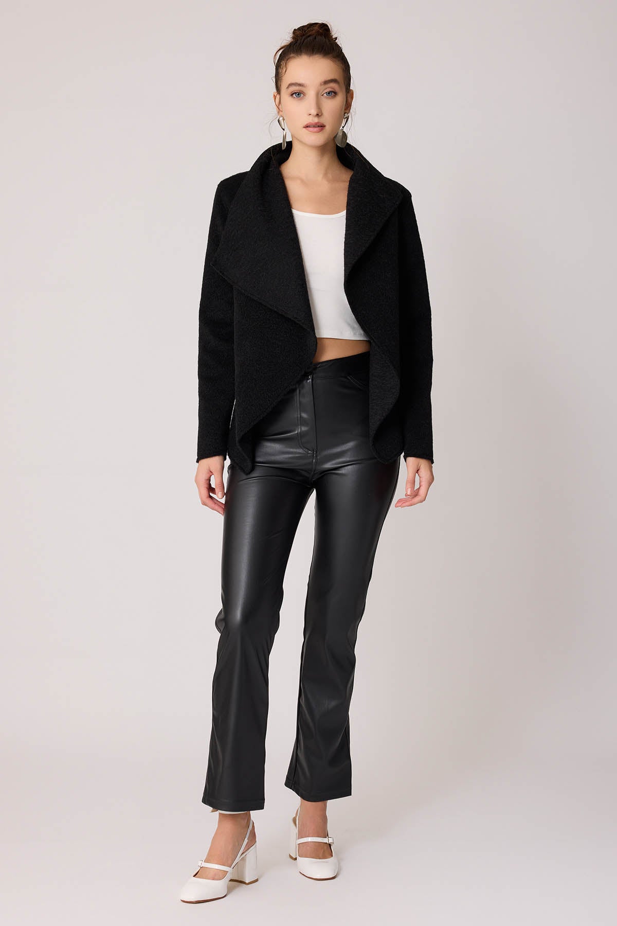 ASYMMETRIC JACKET WITH BUCKLE BINDING