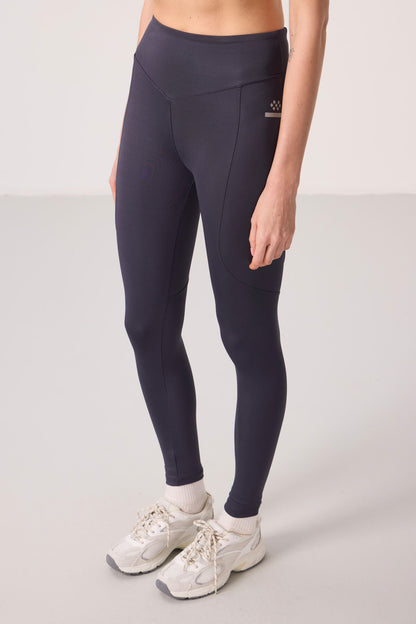 Anthracite Polyester Standard Fit Flexible Performance Women's Tights - 94666
